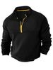 Two Pieces Of Men's T-shirt, Double-layer V-neck, Autumn And Winter Style, Fashionable Patchwork, Large-sized Base Layer, Long-sleeved T-shirt For Men_viptrois.com