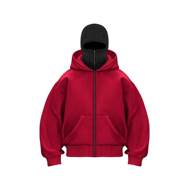 "Unisex Hooded Sweatshirt With Double Hood Design - Soft Fleece Lining, Trendy Streetwear For Fall/Winter Cotton Blend Comfort (White, Black, Gray)_viptrois.com