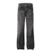 Men's Clothing Retro Lightning Crack Washed Jeans Men's and Women's Design Straight Slim Flared Ins Floor Mopping Trousers_viptrois.com