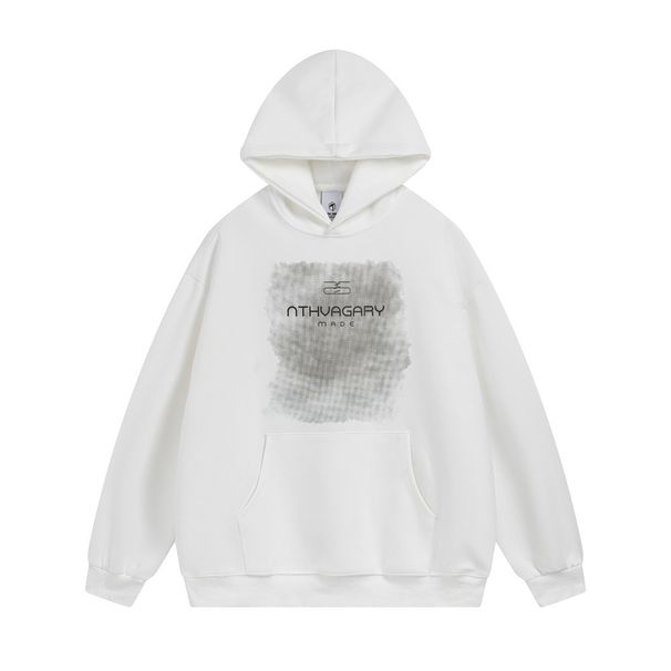 Gradient Spray Paint Letter Hoodie Loose Casual Long Sleeve Pullover Top Autumn Winter Men's Trendy Streetwear_viptrois.com