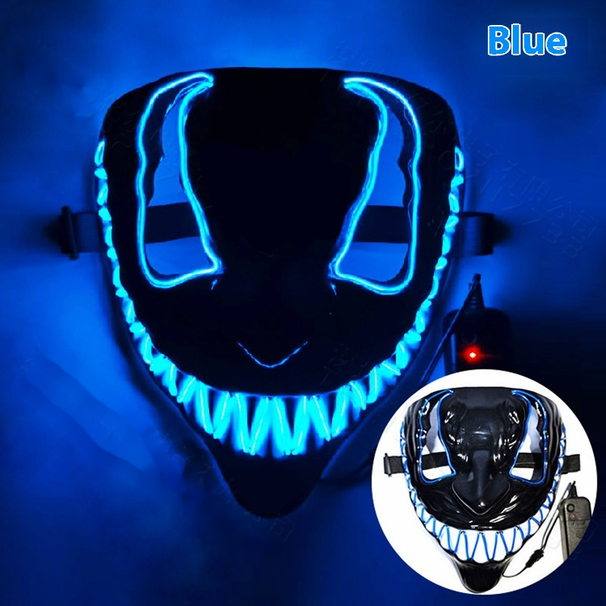 Halloween Venom Luminous Mask Movie Horror And Bizarre Full Face LED Mask Prop_viptrois.com