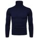 Men’s Slim Fit Turtleneck Sweater – Korean-Inspired Wool Blend Knit For Autumn & Winter (White/Beige/Caramel/Black_viptrois.com