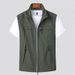 Tactical Utility Vest For Men – Multi-Pocket Workwear Jacket With Stand Collar & Zippered Storage (M-5XL, Black/Khaki/Army Green/Navy)_viptrois.com