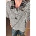 American Fake Two-piece Plaid Splicing Short-sleeved Men's And Women's Front Shoulder Polo Shirt T-shirt Cleanfit With Five-and-a-half Sleeves_viptrois.com