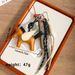 Playful Mini Horse Bag Charm – Stylish PU Leather Keychain With Tassels (Brown, Boho Chic Accessory)_viptrois.com