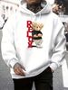 Men's Autumn And Winter Casual Fashionable Loose Hooded Sweatshirt RELDX Bear Pattern Printed Warm Long Sleeved Pullover_viptrois.com
