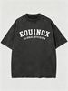 Men's Clothing Heavy Washed Cotton Short Sleeved T Shirt Casual Trend Unisex Summer Ins Black Round Neck Top Trendy Versatile Half Sleeve_viptrois.com