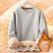 Autumn And Winter New Men's Solid Color Round Neck Lamb Wool Thermal Casual Sweater Men's Jacket_viptrois.com