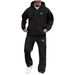 Men's Clothing Menswear Trendy Brand Heavyweight Knitted Sweatshirt Cardigan Set With US Embroidered Logo Casual Hoodie Set_viptrois.com