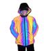 Men's Clothing functional style lambskin double sided wear colorful reflective jacket men and women ins thickened large size coat_viptrois.com