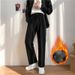 Men's Clothing Loose Drape Trousers Men Straight Autumn And Winter Small Suit Pants Men Plus Velvet Wide Leg Casual Trousers Trousers_viptrois.com