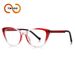 Two Circles New Cat Eye TR90 Plain Glasses Ladies Butterfly Frame Plain Glasses Frame LS019_viptrois.com