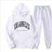 European And American Men's Fashion Spring And Autumn Hooded Solid Color Hoodie Set Men's Pullover Hoodie Set Men's Hooded Sweatshirt_viptrois.com