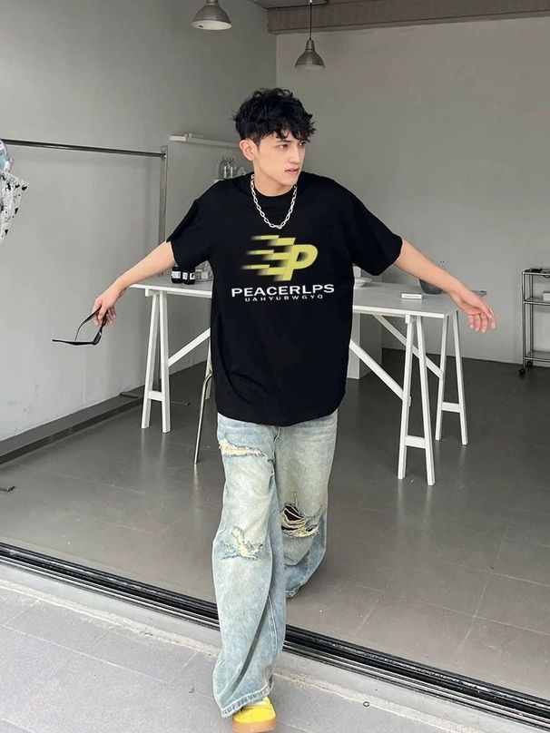 Men's High-quality Round-neck Pullover Short-sleeved T-shirt_viptrois.com