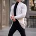 Men's Cable Knit Cardigan Sweater – Long Sleeve Open Front Pullover (S-3XL, Black/Army Green/White) | Acrylic Textured Design For Fall & Winter_viptrois.com