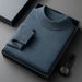 Men's Knitted Sweater, Solid Color, Long Sleeve, High Neck, Casual, Stylish, Versatile, Skin Friendly Sweater_viptrois.com