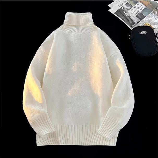 2023 Korean Fashion Turtleneck Autumn New Versatile Comfortable High-Quality Inner Sweater For Men_viptrois.com