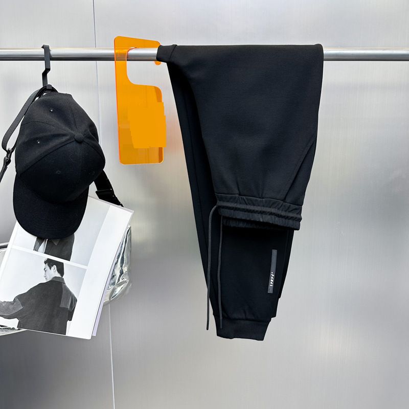Men's Clothing Men's spring and summer casual pants with tapered black sweatpants men's casual sweatpants couple trousers B1GMD3301_viptrois.com