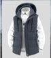 Men's Winter Vest With Detachable Hood – Warm Camouflage Waistcoat | Thickened Cotton For Outdoor & Casual Wear (Black/Grey/Camo, L-6XL)_viptrois.com