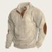 Men's Outdoor Henley Jacket – Lightweight Polyester Pullover With Stand Collar & Patch Pockets (S-3XL, Casual Sportswear, 13 Colors)_viptrois.com