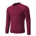 Men's Essential Crewneck Sweater Spring/Autumn Solid Color Knit Pullover (Black/Navy/8 Colors) – Breathable & Machine Washable Slim Fit (Up To XXXL)_viptrois.com