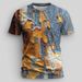Men's Clothing T Shirt With Rust Pattern Full Print Short Sleeved T Shirt Casual And Comfortable Round Neck Top Personality And Cool_viptrois.com