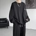Men's Clothing Round Neck Long Sleeved Sweatshirt Men's Suit Sports Spring And Autumn New Style Trendy All Match Clothes Men's Two Piece Suit_viptrois.com