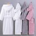 Men's Clothing cotton bathrobe couple robe winter thick hooded men and women towel material pajamas home clothes_viptrois.com