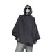 Autumn Slanted Placket Button Hooded Sweatshirt, Loose Casual Hooded Top, Jacket_viptrois.com