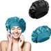 New Wide Brim Solid Color Sleeping Cap, Ladies Fashion Elastic Hair Care Cap, Satin Chemotherapy Cap, Washing Cap, Factory Direct Sales_viptrois.com