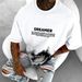 Men's Loose Letter-printed Round Neck Casual T-shirt_viptrois.com