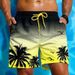Men's Clothing Fashion Gradient Pattern Beach Shorts Men's Coconut Tree 3D Printing Swimming Trunks Summer Hawaiian Shorts Loose Version_viptrois.com