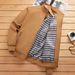 Men's Business Casual Stand Collar Jacket Plus Size Loose Dad Top Spring Autumn New_viptrois.com