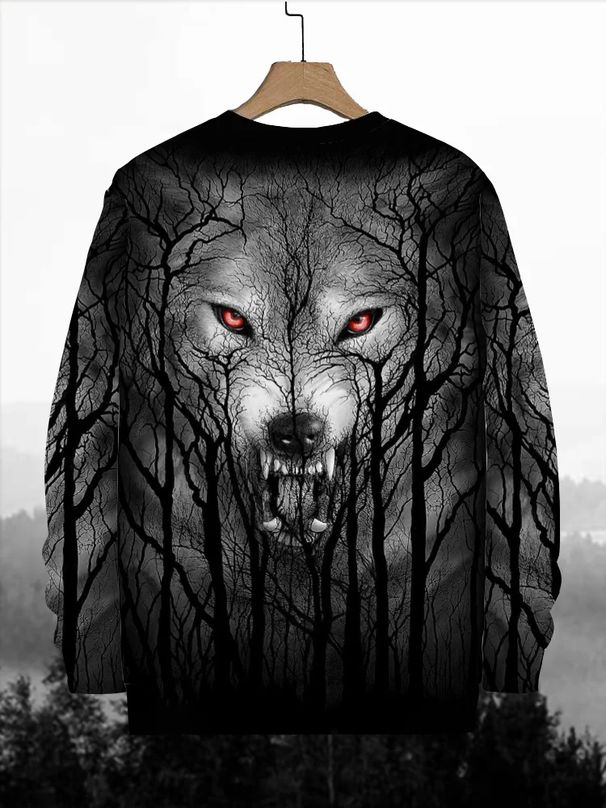Camiseta Con Estampado 3D De Calavera Para Hombre, Camiseta Informal Cómoda De Manga Larga, Camiseta Unisex De Otoño, Ropa_viptrois.com