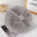 Mink Fur Beret Thickened Large Head Circumference Women Octagonal Round Top Autumn Winter Warm Hat_viptrois.com