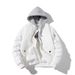 Men's Clothing Japanese Simple Couple Baseball Cotton Jacket Men's And Women's Gray Workwear Pilot Jacket Plus Cotton Thickening Autumn And Winter_viptrois.com