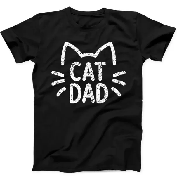 Best Cat Dad Ever Cat Lover Meme Funny Gift Black T Shirt Mens Womens Tees Top 254_viptrois.com