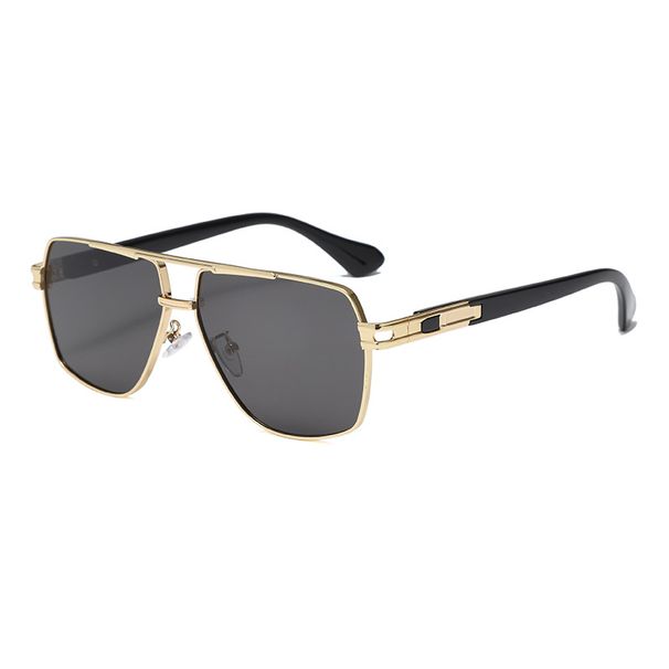 Men's Sunglasses Retro Double Anti Ultraviolet Internet Celebrity Sun Protection Glasses High End Fashion Slimming Plain Sunglasses_viptrois.com