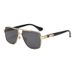 Men's Sunglasses Retro Double Anti Ultraviolet Internet Celebrity Sun Protection Glasses High End Fashion Slimming Plain Sunglasses_viptrois.com