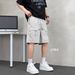 Men's Breathable Cargo Shorts With Cooling Eyelets - Lightweight Quick-Dry Polyester, Relaxed Fit For Summer Outdoor Activities_viptrois.com