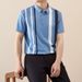 Summer Ice Silk Seamless Short-sleeved Vertical Striped Polo Shirt Men's Business Casual Elastic Non-ironing Quick-drying Half-sleeved Lapel T-shirt_viptrois.com