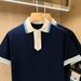Men's American Style Casual Loose Short Sleeved T-Shirt Trendy Patchwork Collared Polo Shirt New Summer Style_viptrois.com