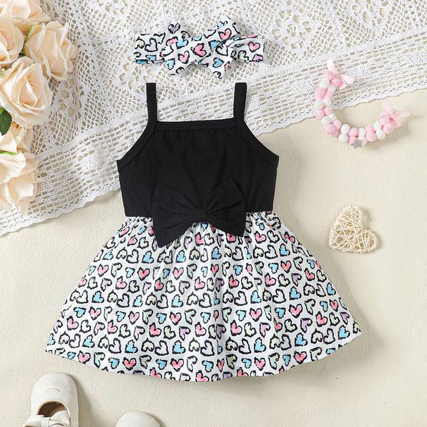 Kids’ Clothing Baby Girl Sling Print Dress_viptrois.com