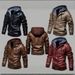Men's PU Leather Hooded Jacket With Fleece Lining, Slim Fit Winter Coat, Two-Tone Design, Casual Outerwear For Urban Style (S-5XL, Multiple Colors)_viptrois.com