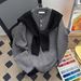 Oversized Drop Shoulder Sweatshirt – Trendy Layered Look (S-XXL, Blue/Dark Gray, Unisex, Machine Washable, Casual Wear)_viptrois.com