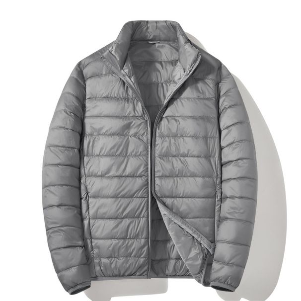 Light And Thin Down Jacket For Men, 2025 New Style, 50 White Duck Down Short, Portable, Thin, Casual And Warm Men's Coat_viptrois.com