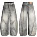 Unisex Japanese Streetwear Denim Pants - Loose Fit Comfortable High Waisted Trousers For Women & Men, Vintage Aesthetic_viptrois.com