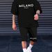 Men's Clothing Short Sleeved Suit Men's Summer New Fashion Trend Short Sleeved T Shirt Shorts Two Piece Suit_viptrois.com