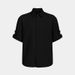 Dongjue Men's Vintage Style T-Shirt Linen Blend Off-Shoulder Slim Fit Short Sleeve Neat Shirt_viptrois.com