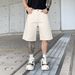 Men's Clothing Men Summer New Cross Jeans Loose Straight Casual Five Point Pants_viptrois.com